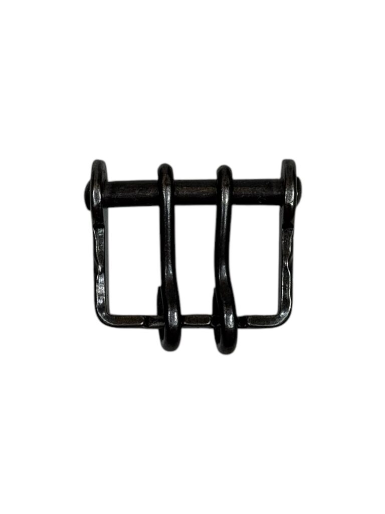 Hebilla Vaquera Diseño 30 mm Inoxidable Pavonada (Doble Pincho)